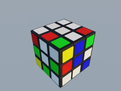 Rubix cube Free low-poly 3D model