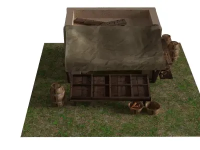 Medieval market 3D model