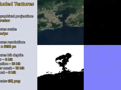 Rio de Janeiro Brazil City Landscape 3D Model 3D model