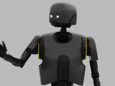 Rogue One Imperial robot   rigged 3D model