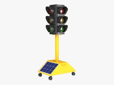 Traffic Sign Solar Cell 3D model