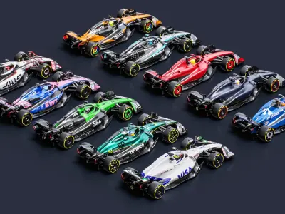  Formula 1 Season 2025 Race Car Collection 