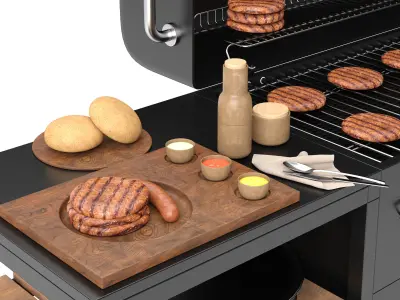 Barbecue 03 3D model