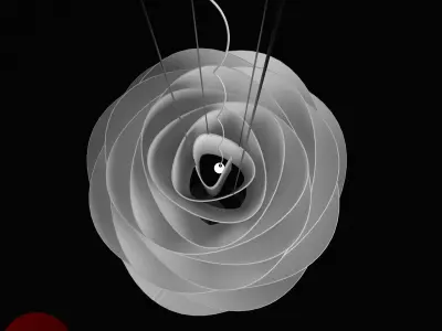 Hanging Spiral Rose Lamp 3D model