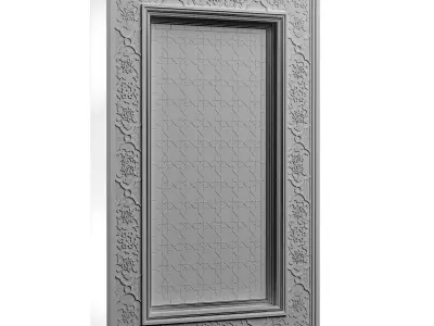 Islamic arabic ceilling pattern element set 584 3D model