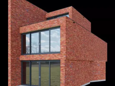 Brick Wall House by 123DV Free 3D model