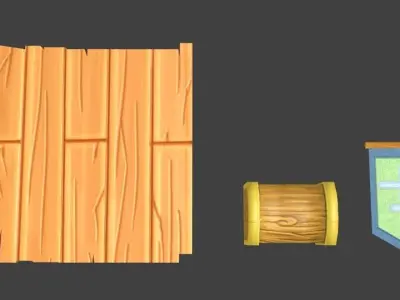 Simple Game Asset Low-poly 3D model
