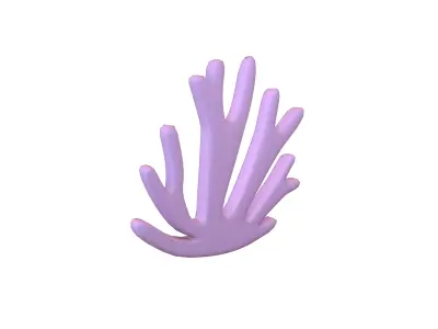 Cartoon Coral v1 002 Low-poly 3D model