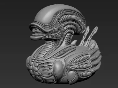 Alien Duck 3D print model