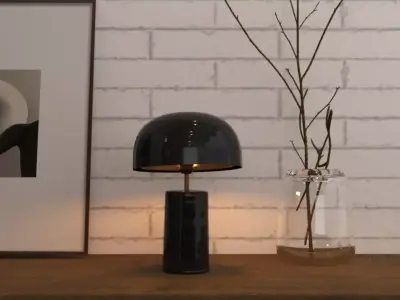 Real and 3DS file lamp 3D model