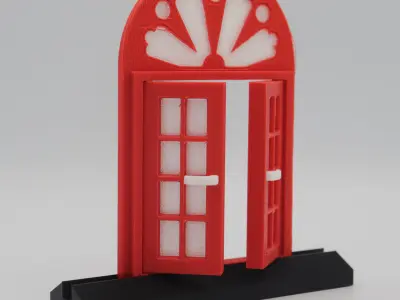 Functional Double windows style 8 multi-color  3D print model