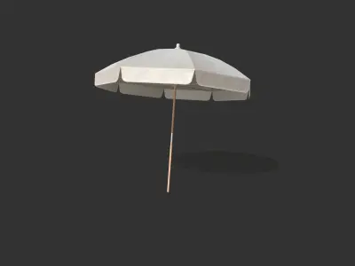 Beach Umbrella Low-poly 3D model