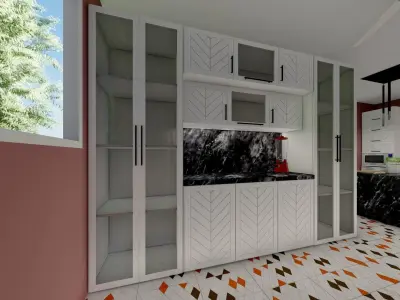 interior kitchen scene 3D model