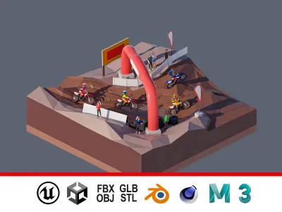 land 32A Low-poly 3D model