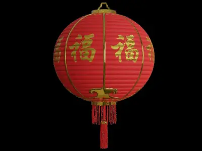 Chinese lantern lamp 3D model
