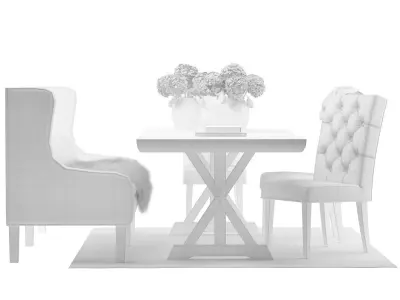Dining furnitures set 09 3D model