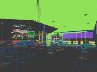 Business Restaurant - Coffee - Banquet  167 3D model