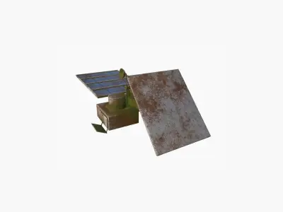 Satellite J11 Destroyed - SciFi Space Design Low-poly 3D model