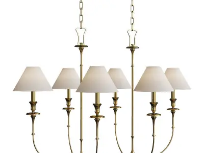 Jasper 6 Light Island Pendant Low-poly 3D model