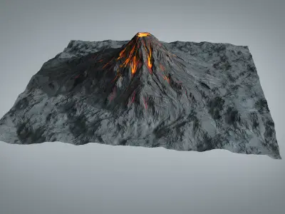 Volcano 3D model