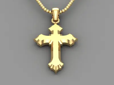 Light Gold Cross New Design  CP 20 3D print model