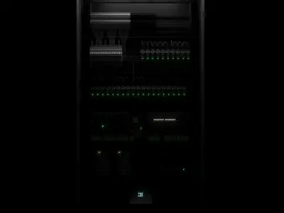 Electric box assembled 3D model