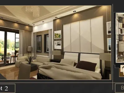 interior bedroom design  3D model