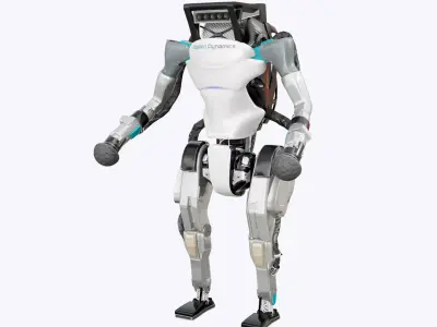 Atlas Robot Boston Dynamics Low-poly 3D model