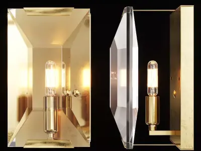 Restoration Hardware HARLOW CRYSTAL SCONCE Brass 3D model