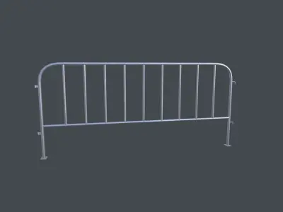 Crowd Control Barrier Low-poly 3D model