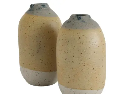 Small Speckled Clay Bud Vase 3D model