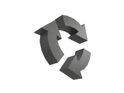 Recycle Symbols v6 006 Low-poly 3D model
