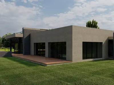 Casa Scene-villa-modern house 3D model