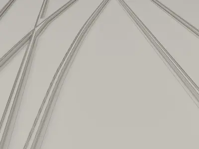 Half Trapeze Left - Tram Rails Element 3D model