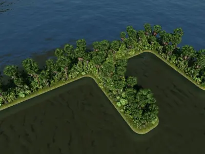 F Alphabet Island 3D model