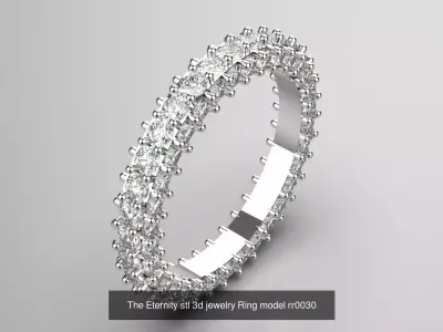Eternity Ring Collection  cad Ready to make stl 3d files 3D Model Pack