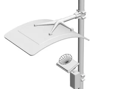 Tall street lamp 3D model