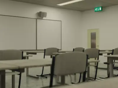 Dutch Classroom Free low-poly 3D model