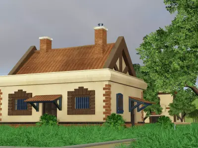 Model Village Layout 3D model