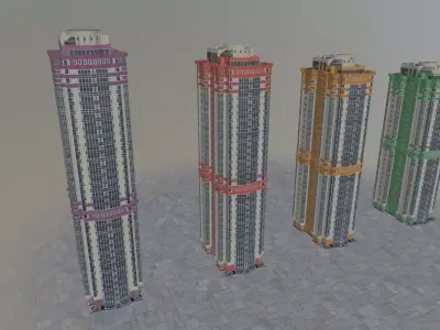 Moscow Mirax Park Low-poly 3D model