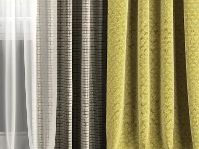 Curtain Set 129 3D model