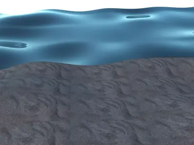 Black Sand Beach 3D model