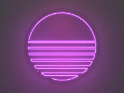 Sunset 2 - Neon Sign 3D model