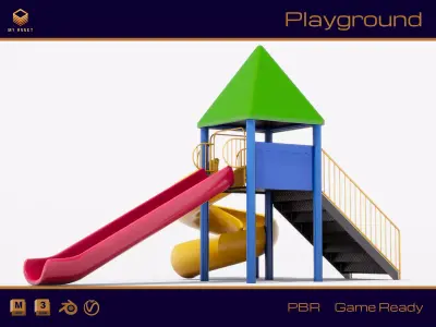 Playground Low-poly 3D model get