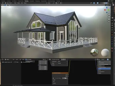 Modern house v50 3D model