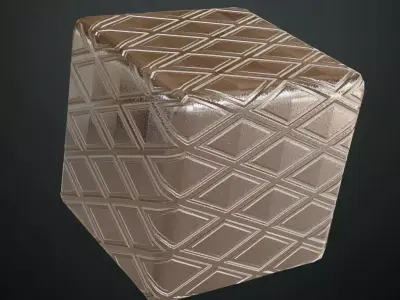 Silver Metal Pattern Diamond PBR Seamless Texture