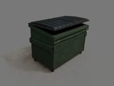 Urban Dumpster Low-poly 3D Model Low-poly 3D model