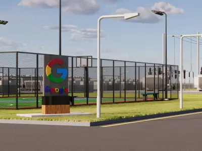 Huge Google Data Center Area 3D model