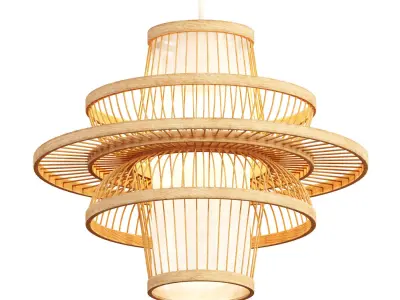 Bamboo LED Pendant 3D model