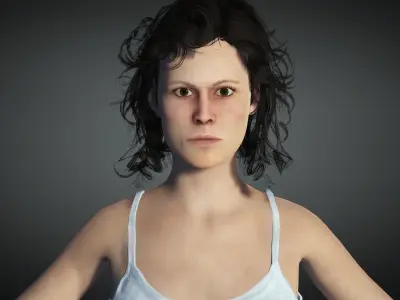 Ellen Ripley from Alien 3D Model Low-poly 3D model